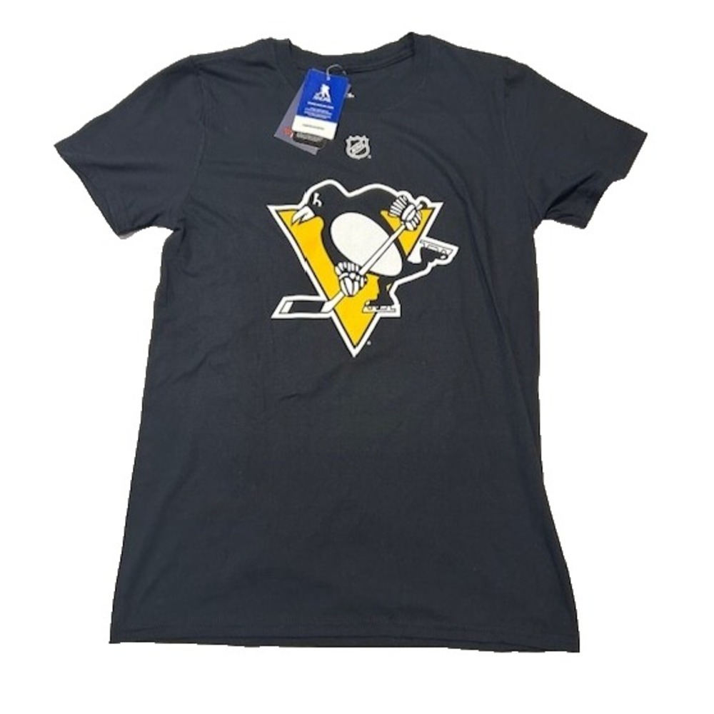 Fanatics Mens Pittsburgh Penguins NHL Tristan Jarry #35 Black T-Shirt NWT Size S